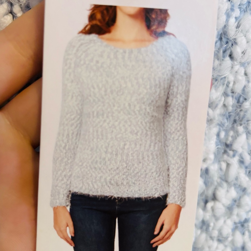 NWT Buffalo David Bitton grey and white plush sweater size small